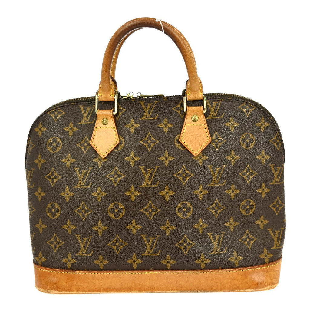 Louis Vuitton Alma Handbag Monogram Canvas Brown Canvas Handbag (Pre-Owned)