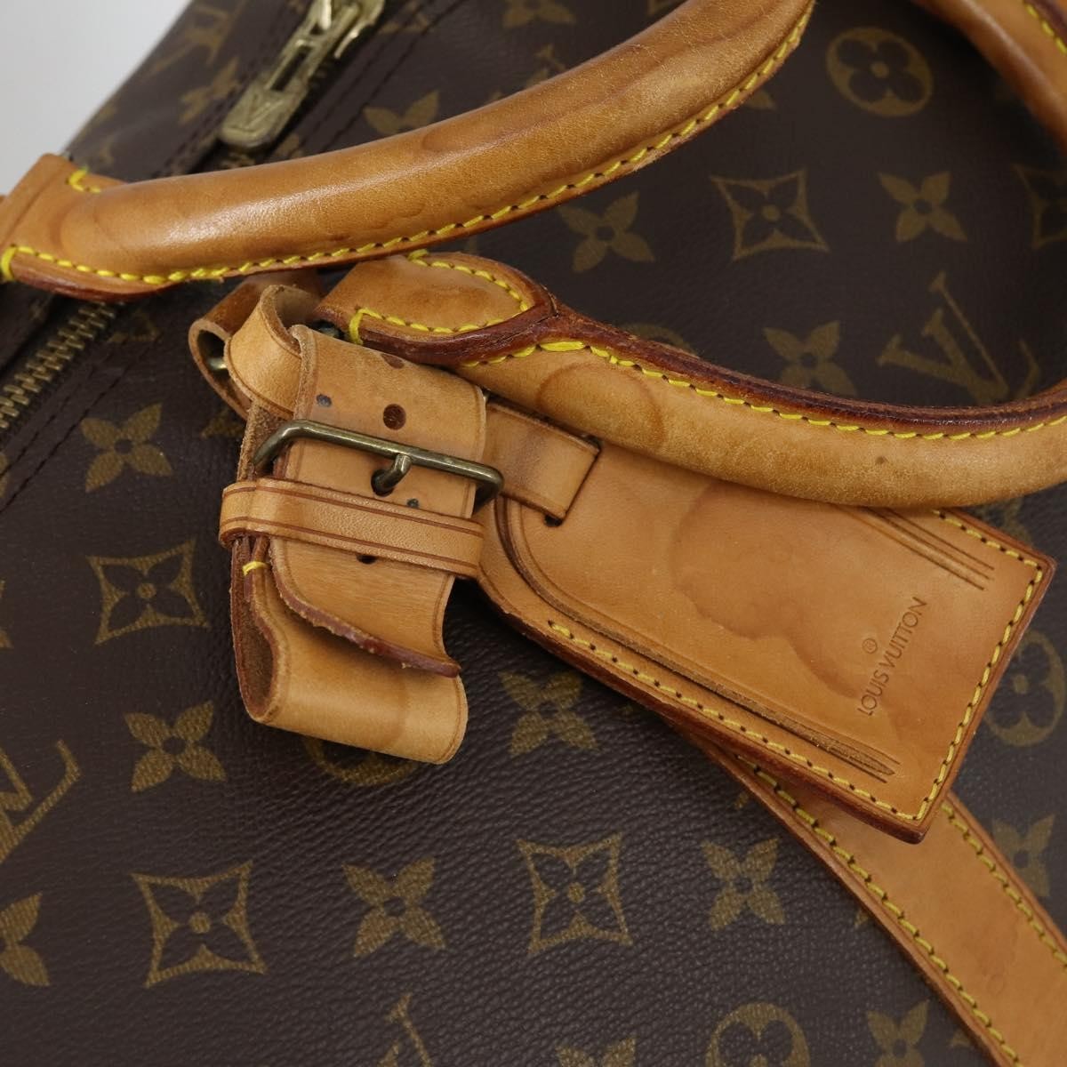 Louis Vuitton Keepall Bandouliere Bag Monogram Canvas Brown Canvas Travel Bag Bag (Pre-Owned)