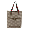 Gucci Ophidia Front Pocket Shopper Tote Gg Coated Canvas Beige Canvas Tote Bag Bag (Pre-Owned)