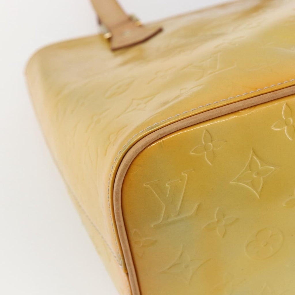 Louis Vuitton Houston Handbag Monogram Vernis Yellow Patent_Leather Tote Bag Bag (Pre-Owned)