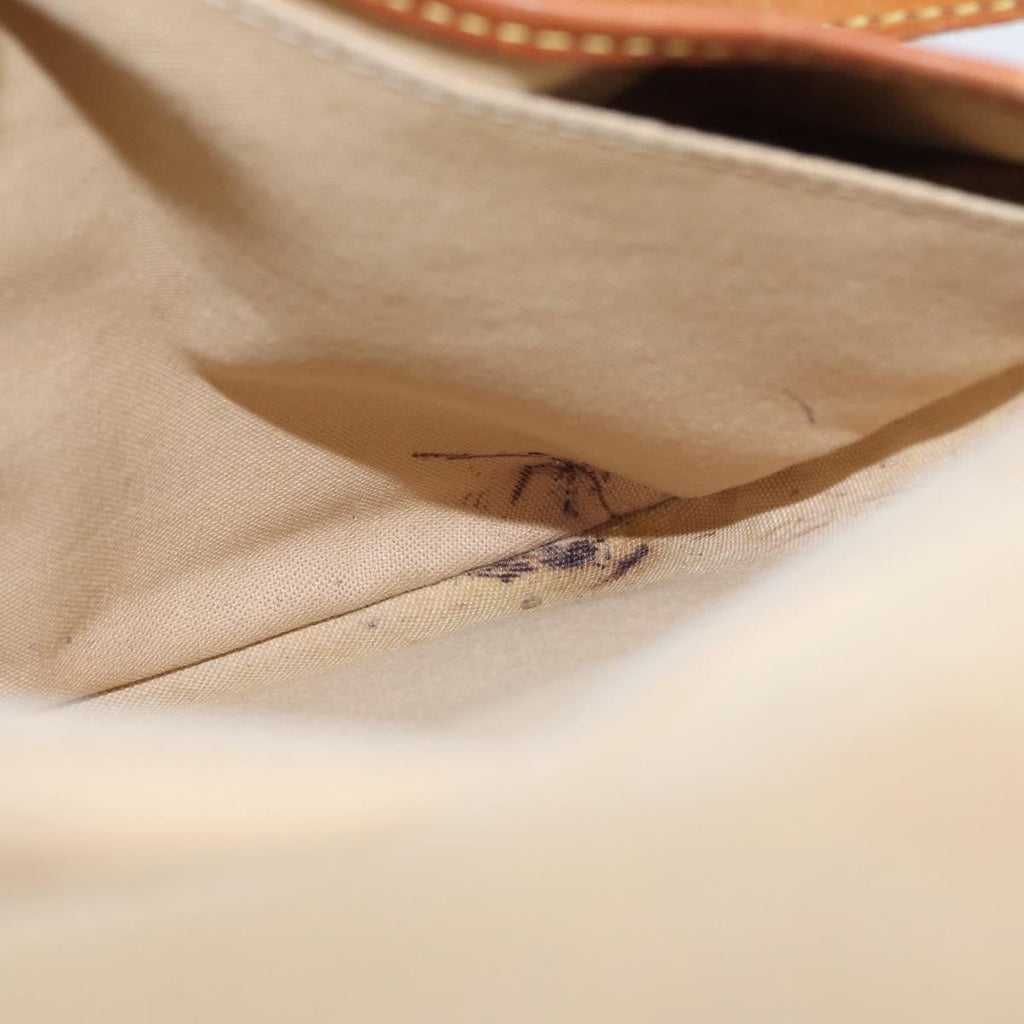 Louis Vuitton Saumur Handbag Damier Beige Canvas Shoulder Bag Bag (Pre-Owned)