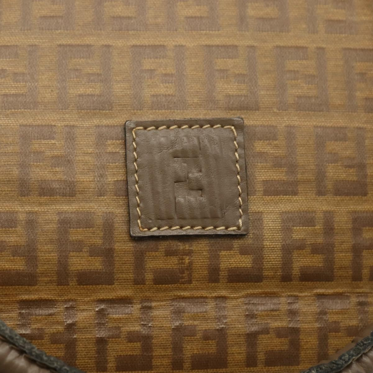 Fendi Zucchino Canvas Brown Canvas Handbag (Pre-Owned)