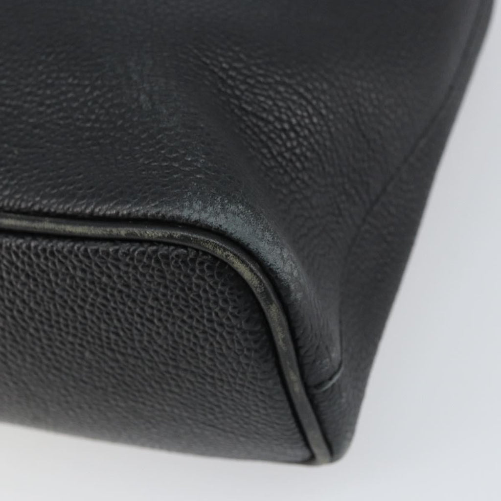 Burberry Vintage Handbag Leather Black Leather Handbag (Pre-Owned)