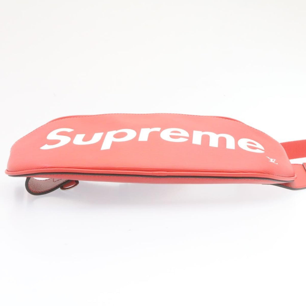Louis Vuitton Louis Vuitton X Supreme Waist Bag Epi Leather Red Leather Bag (Pre-Owned)