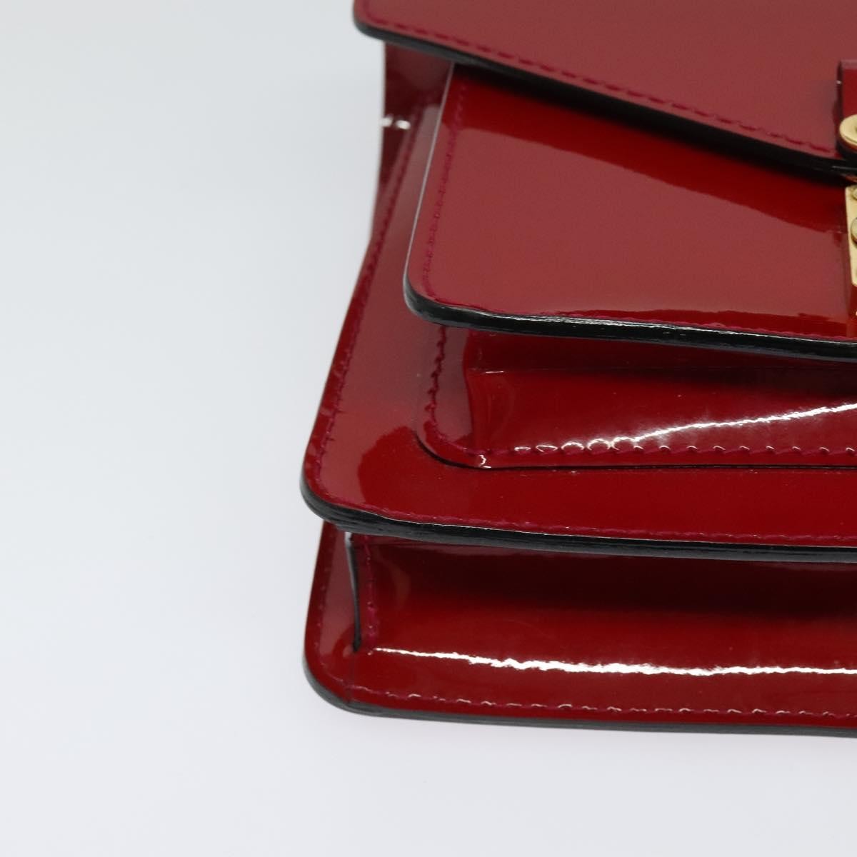 Louis Vuitton Monceau Handbag Vernis Red Patent_Leather Handbag (Pre-Owned)