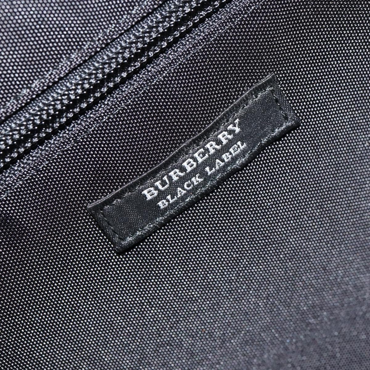 Burberry Black Label Business Bag Nylon Black Nylon Handbag (Pre-Owned)