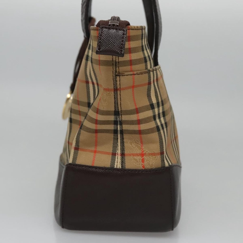 Burberry Nova Check Handbag Nova Check Canvas And Leather Beige Canvas Handbag (Pre-Owned)