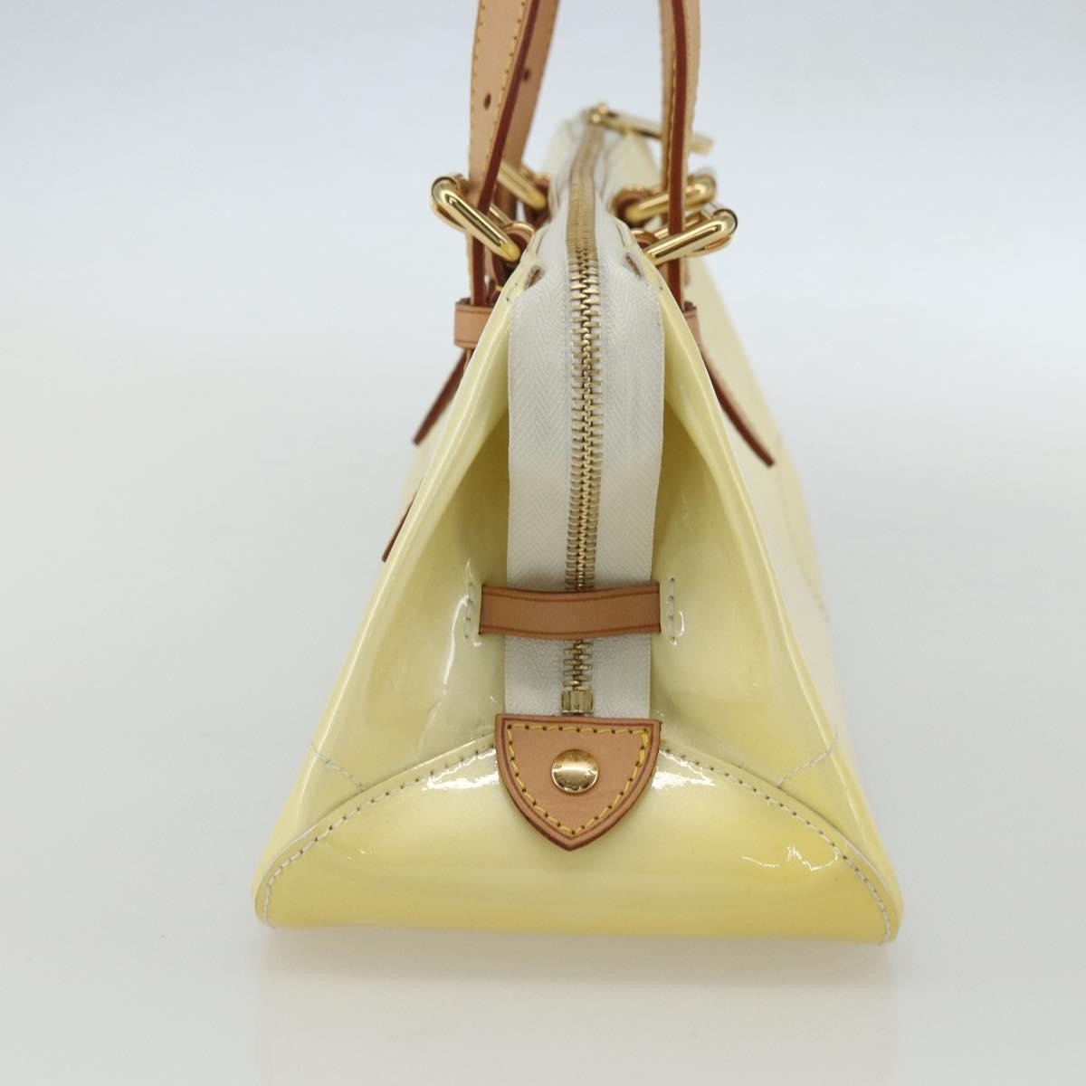Louis Vuitton Rosewood Avenue Handbag Monogram Vernis Yellow Patent_Leather Handbag (Pre-Owned)
