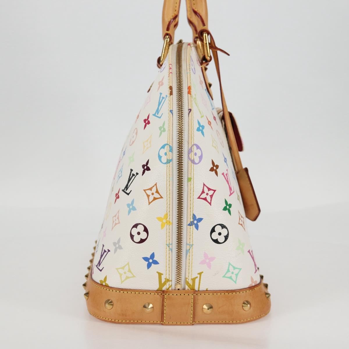Louis Vuitton Alma Handbag Monogram Multicolor White Canvas Bag (Pre-Owned)
