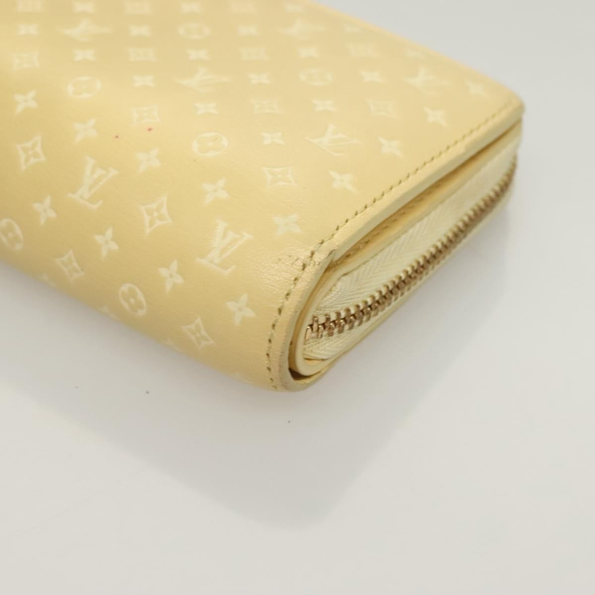 Louis Vuitton Lou Wallet Nanogram Leather Beige Leather Wallets Accessory (Pre-Owned)