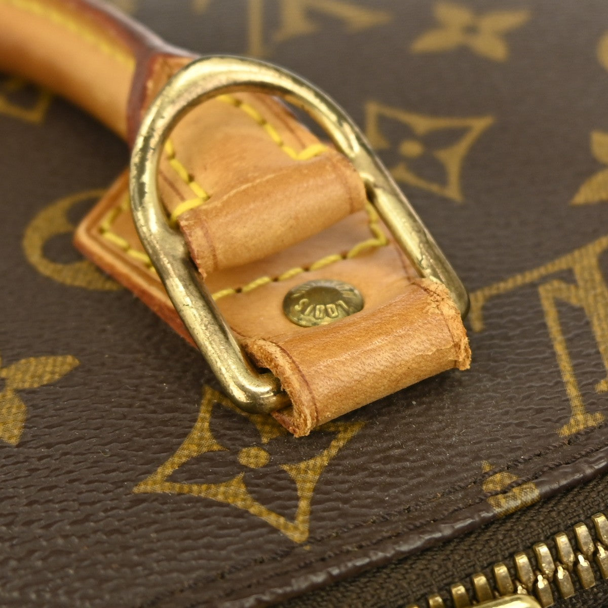 Louis Vuitton Alma Handbag Monogram Canvas Brown Canvas Handbag (Pre-Owned)