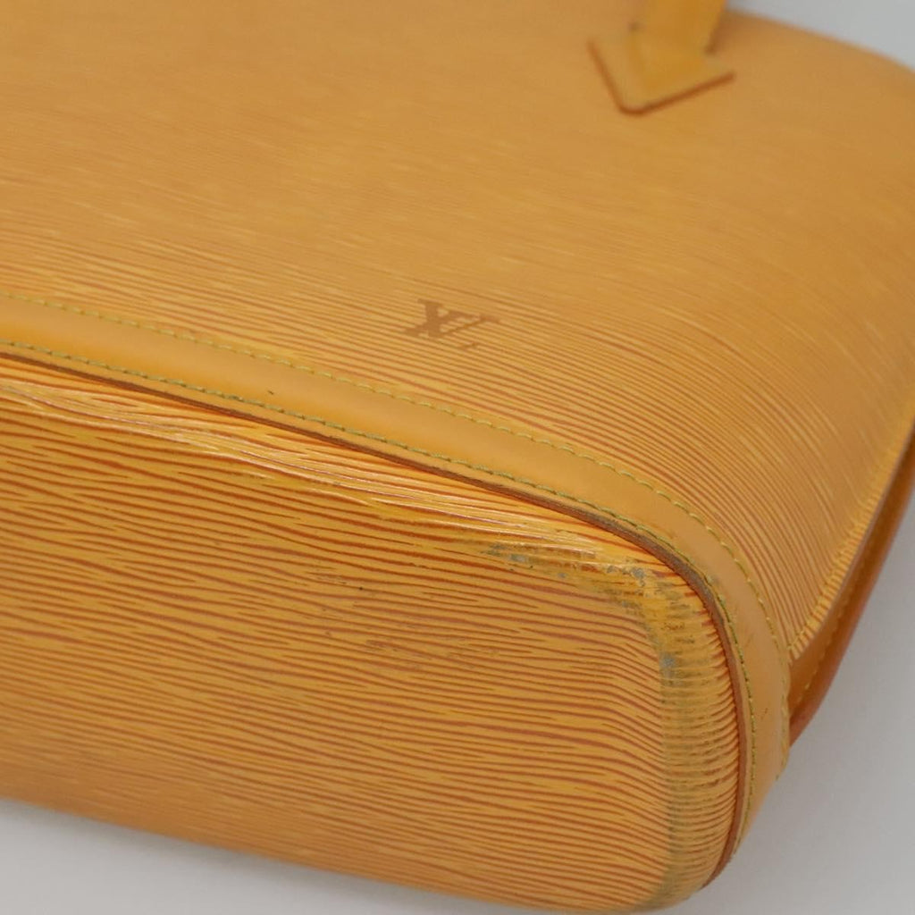 Louis Vuitton Lussac Handbag Epi Leather Yellow Leather Shoulder Bag Bag (Pre-Owned)