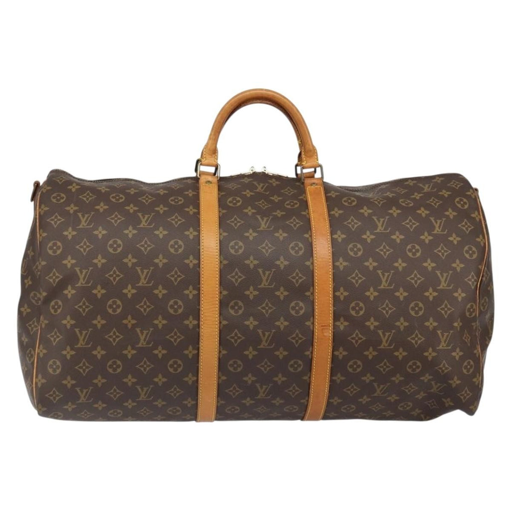 Louis Vuitton Keepall Bandouliere Bag Monogram Canvas Brown Canvas Travel Bag Bag (Pre-Owned)