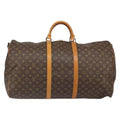 Louis Vuitton Keepall Bandouliere Bag Monogram Canvas Brown Canvas Travel Bag Bag (Pre-Owned)