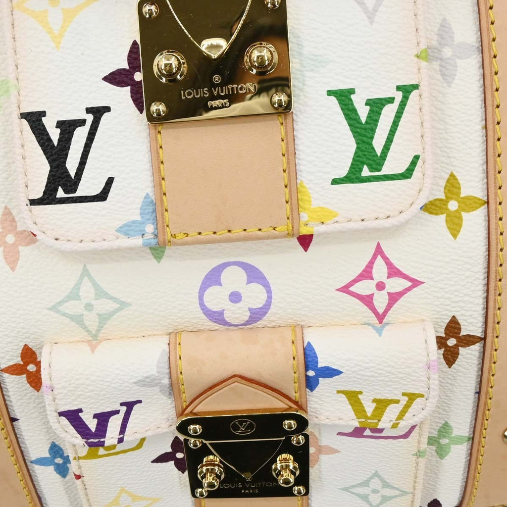 Louis Vuitton Keepall Bag Monogram Multicolor White Canvas Travel Bag Bag (Pre-Owned)