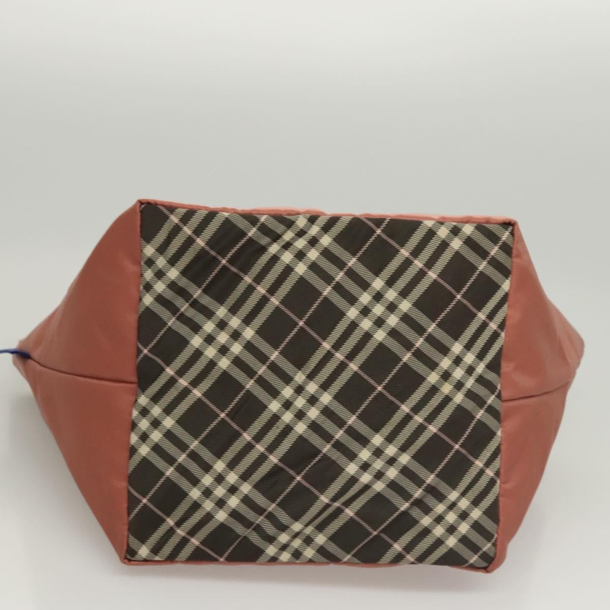 Burberry Nova Check Blue Label Nylon Pink Nylon Handbag (Pre-Owned)