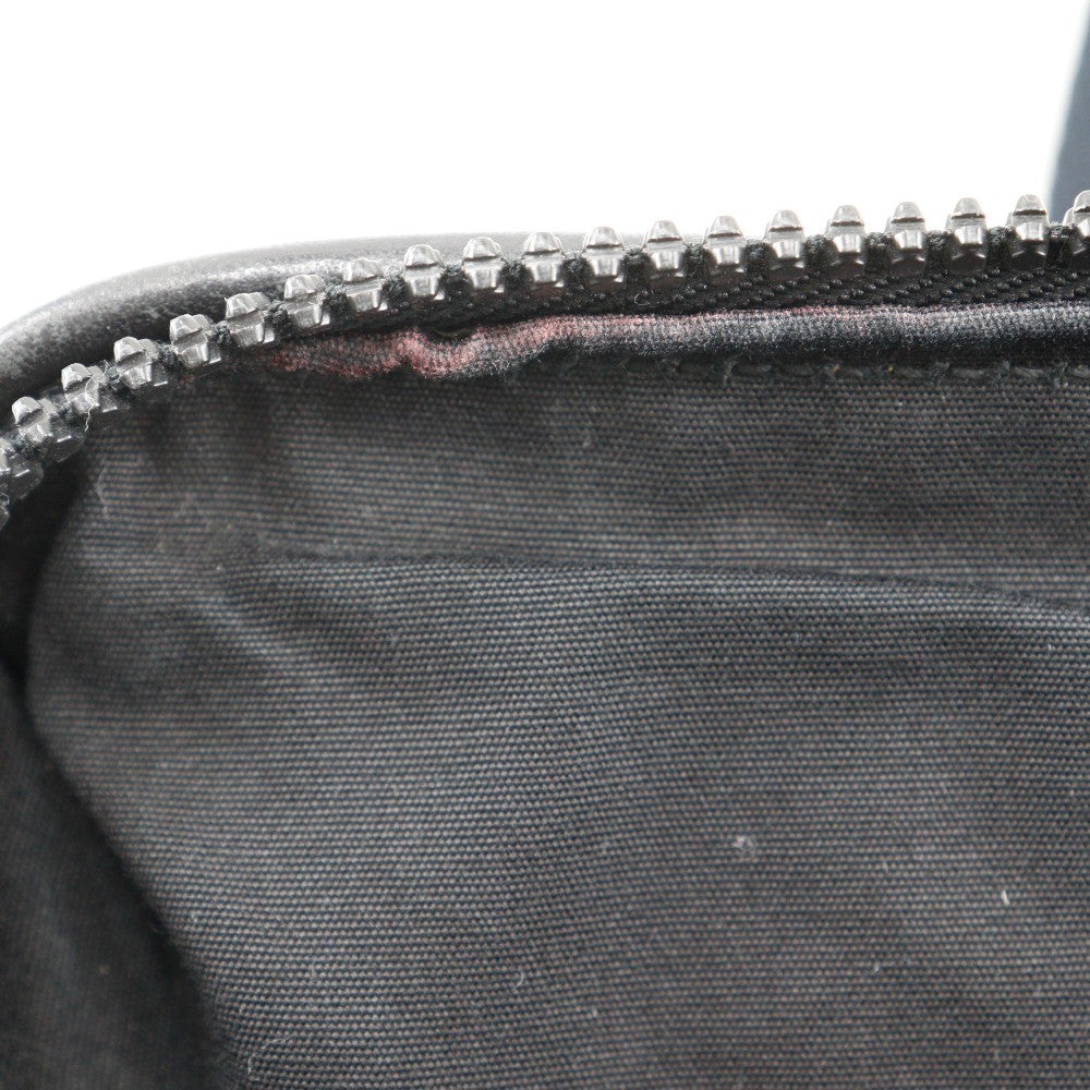 Bottega Veneta Vintage Handbag Leather Gray Canvas Handbag (Pre-Owned)