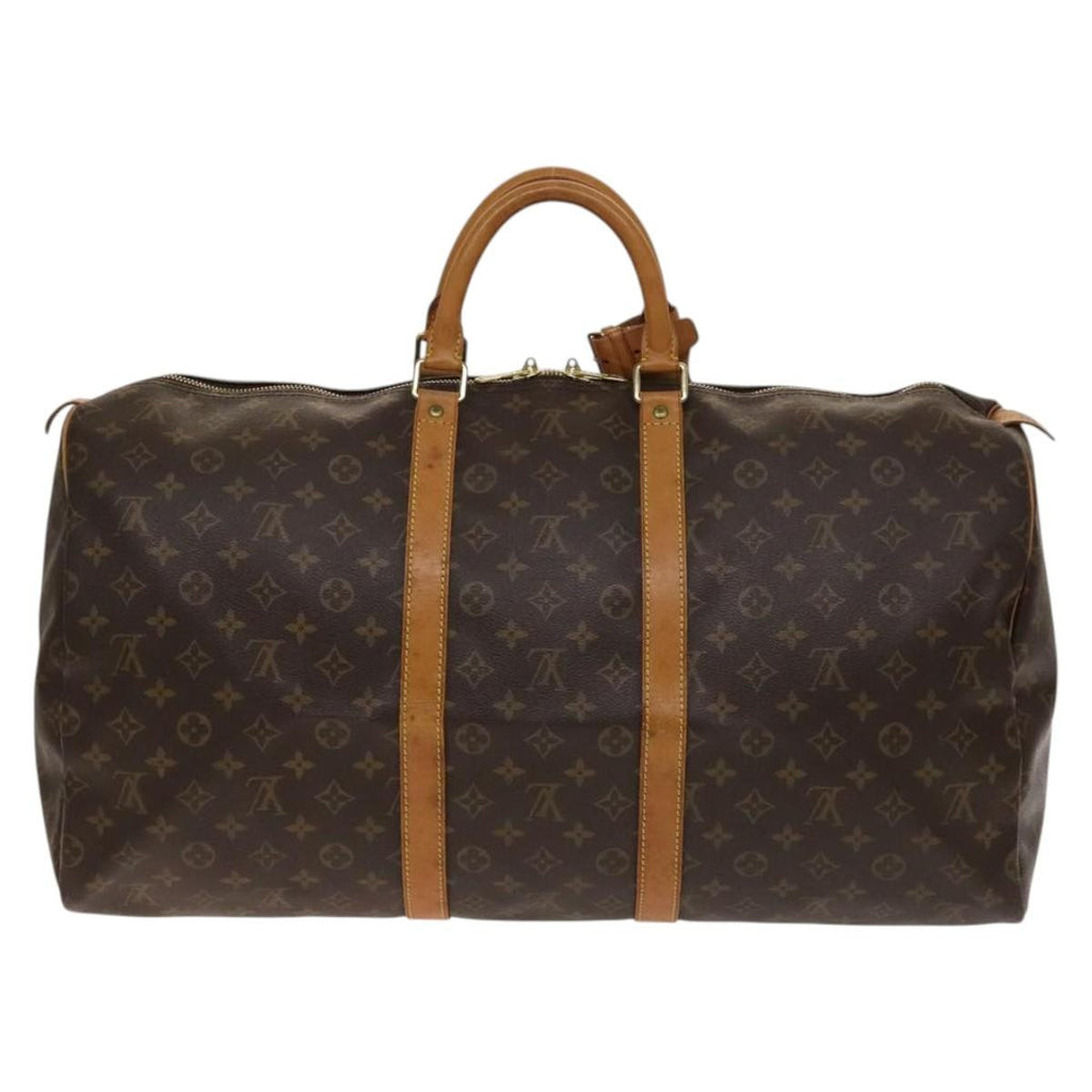 Louis Vuitton Keepall Bag Monogram Canvas Brown Canvas Travel Bag Bag (Pre-Owned)
