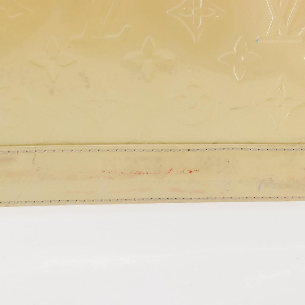 Louis Vuitton Alma Handbag Monogram Vernis Beige Patent_Leather Handbag (Pre-Owned)