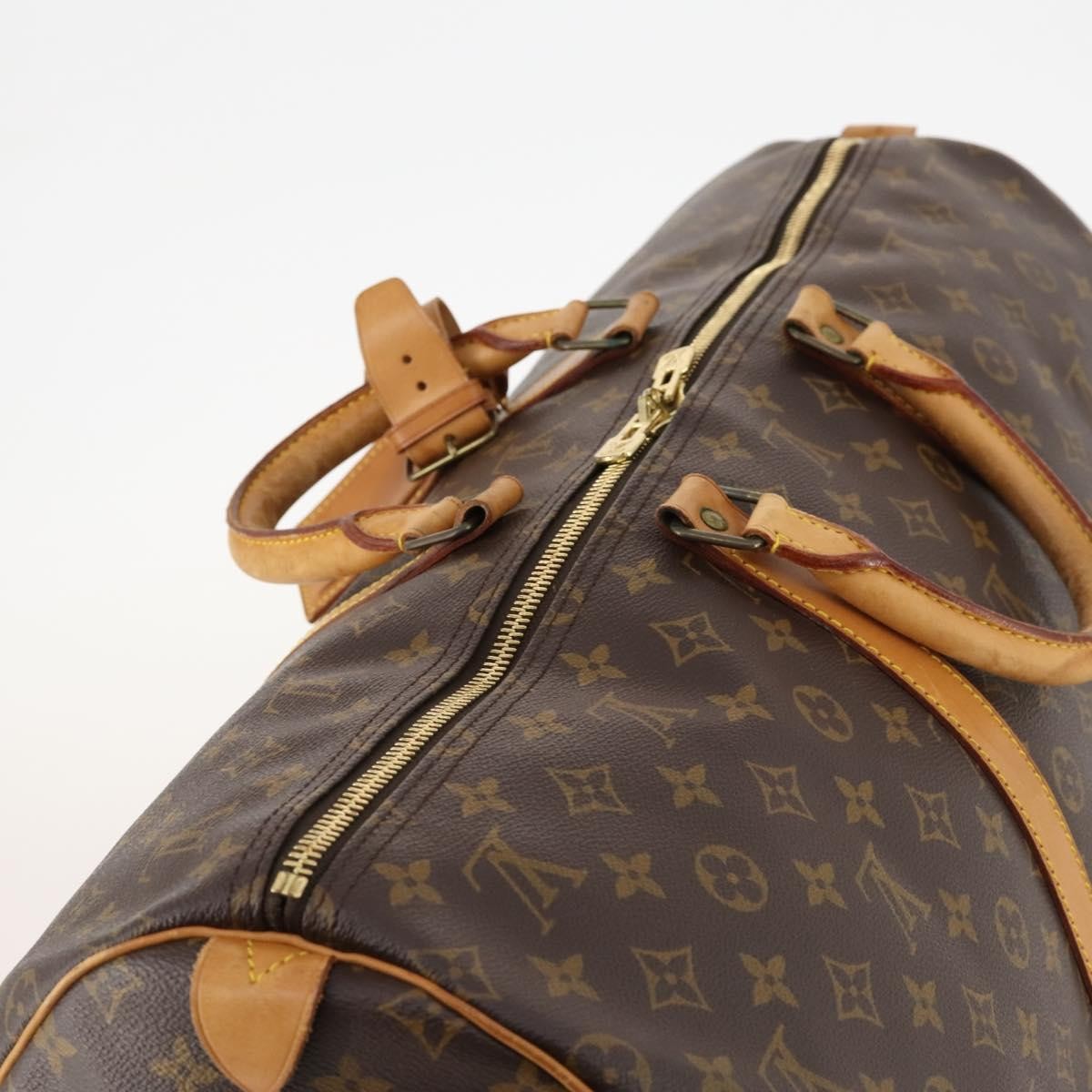 Louis Vuitton Keepall Bag Monogram Canvas Brown Canvas Travel Bag Bag (Pre-Owned)