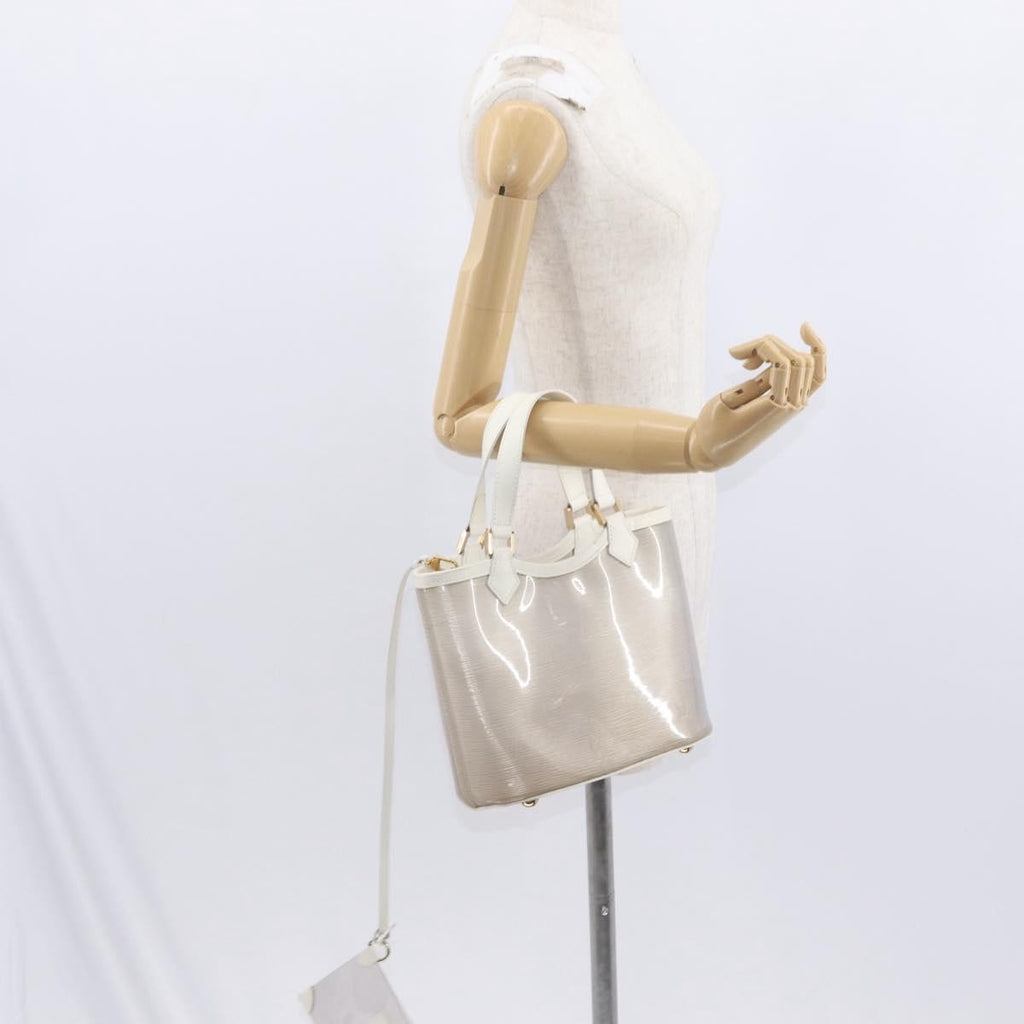 Louis Vuitton Plage Lagoon Bay Handbag Vinyl Epi Leather White Leather Handbag (Pre-Owned)