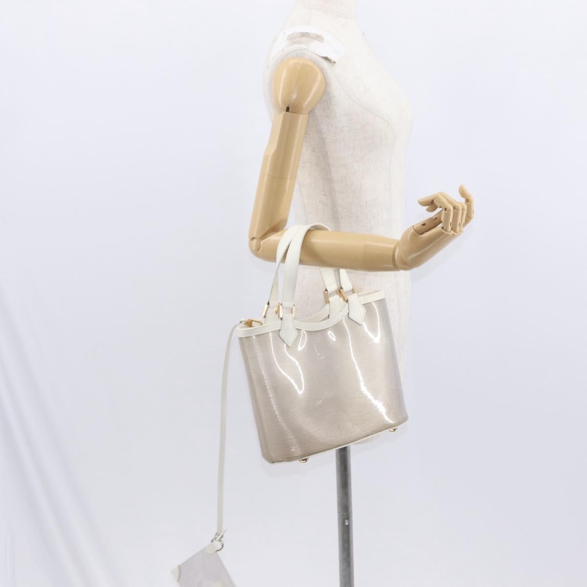 Louis Vuitton Plage Lagoon Bay Handbag Vinyl Epi Leather White Leather Handbag (Pre-Owned)