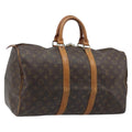 Louis Vuitton Keepall Bag Monogram Canvas Brown Canvas Travel Bag Bag (Pre-Owned)