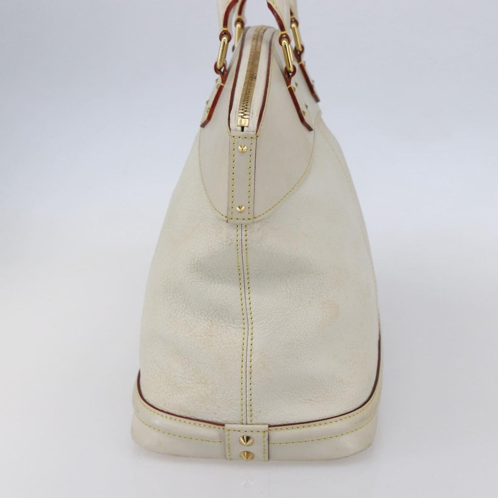 Louis Vuitton Suhali Lockit Handbag Leather White Leather Tote Bag Bag (Pre-Owned)