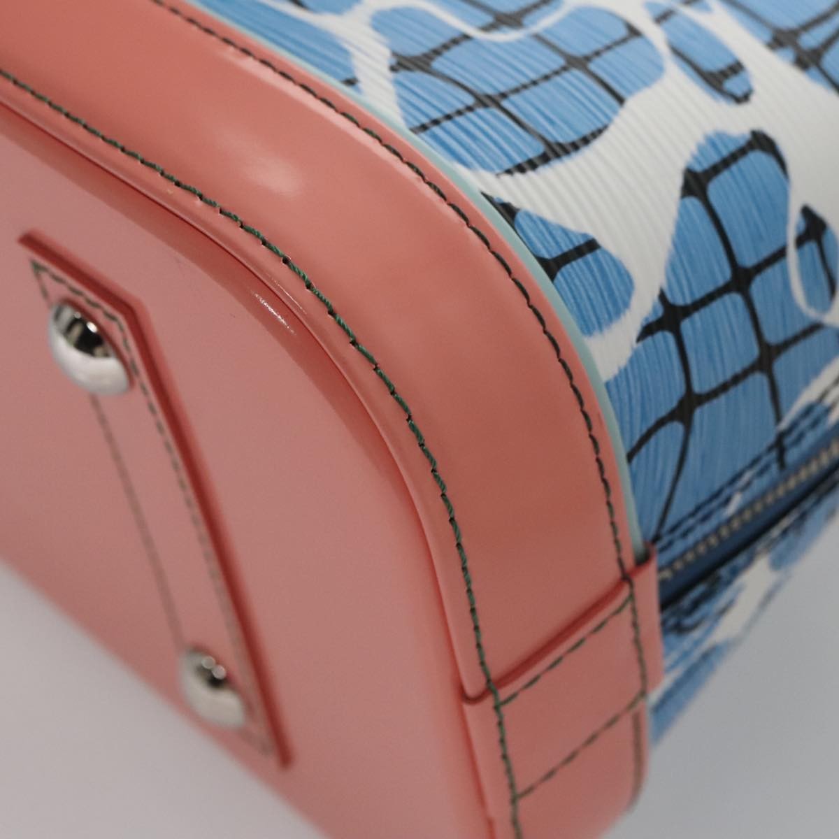 Louis Vuitton Alma Handbag Limited Edition Print Epi Leather Blue Leather Handbag (Pre-Owned)