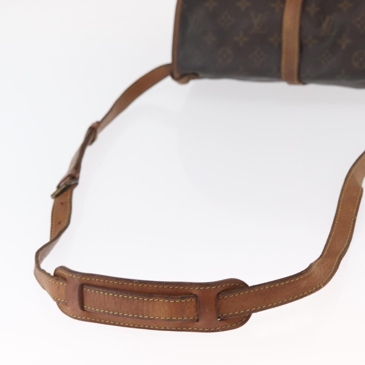 Louis Vuitton Saumur Handbag Monogram Canvas Brown Canvas Shoulder Bag Bag (Pre-Owned)