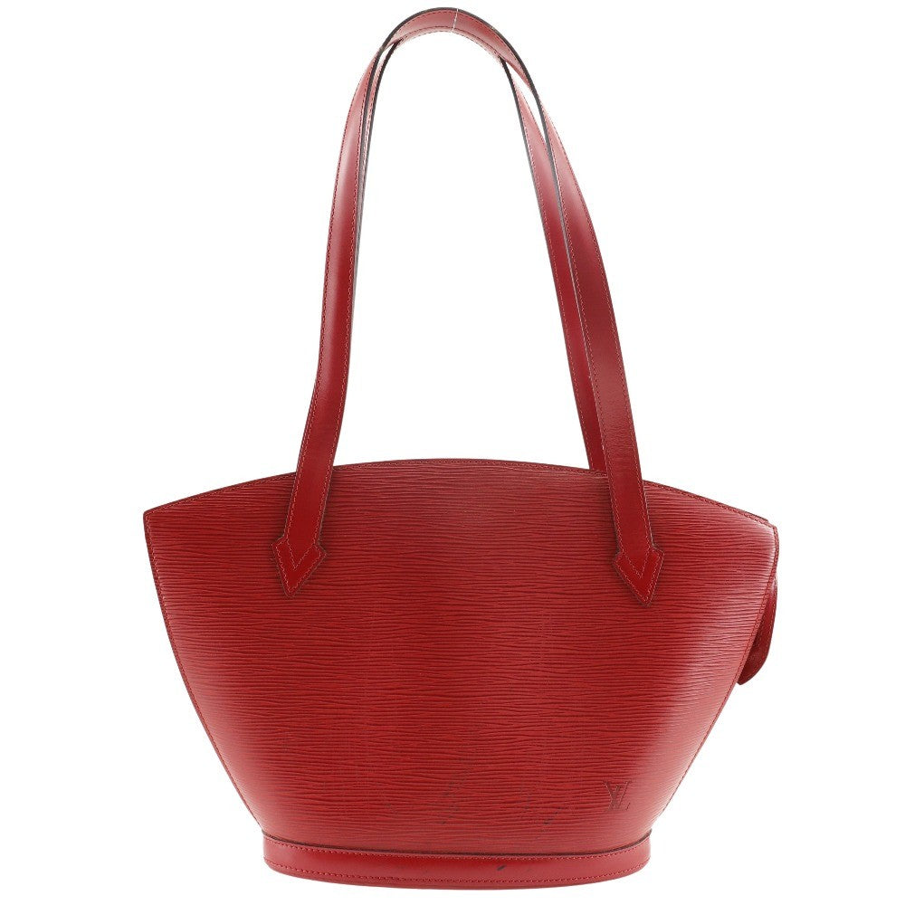 Louis Vuitton Saint Jacques Handbag Epi Leather Red Leather Shoulder Bag Bag (Pre-Owned)