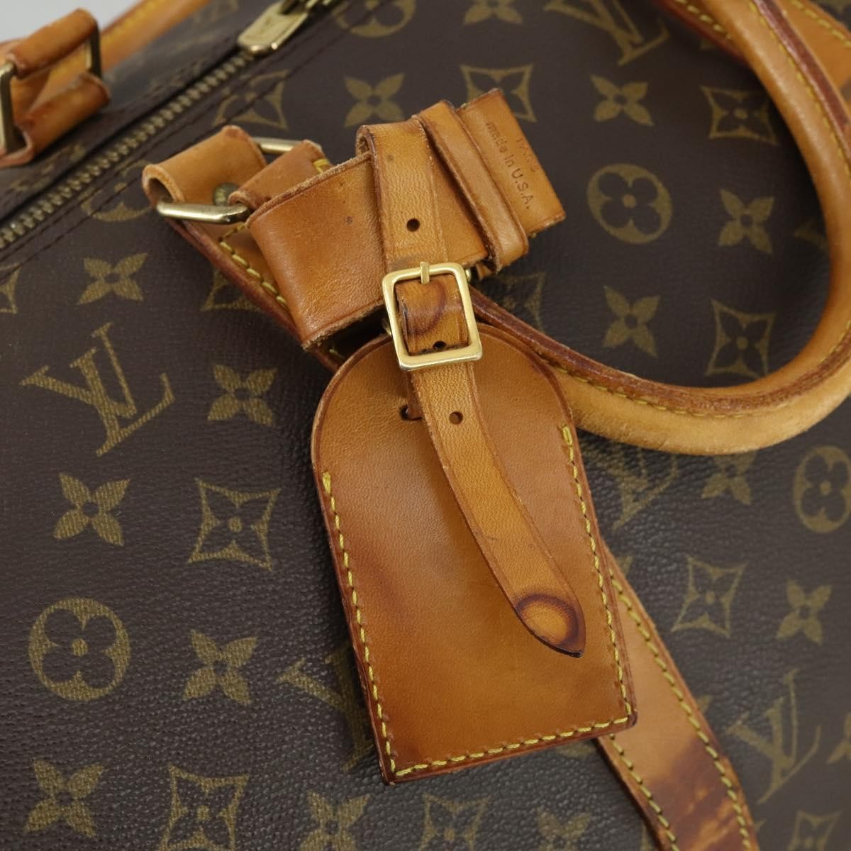 Louis Vuitton Keepall Bag Monogram Canvas Brown Canvas Travel Bag Bag (Pre-Owned)