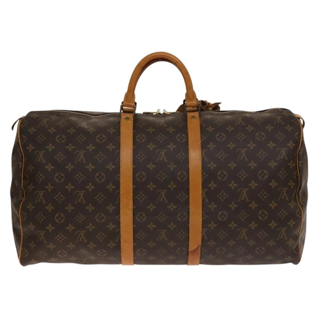 Louis Vuitton Keepall Bag Monogram Canvas Brown Canvas Travel Bag Bag (Pre-Owned)