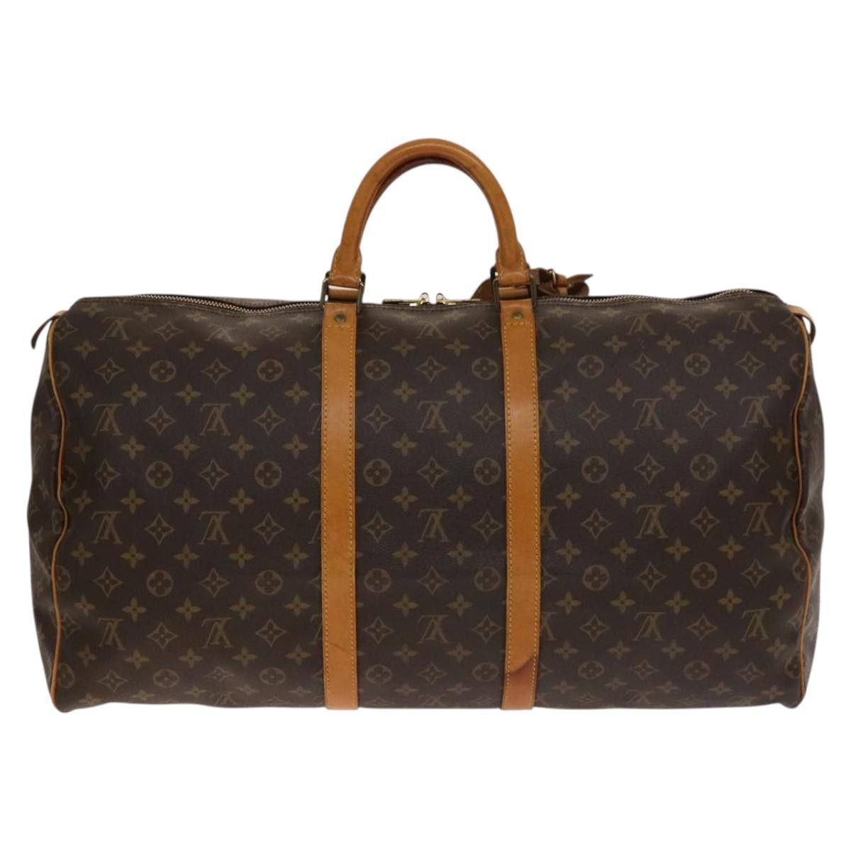 Louis Vuitton Keepall Bag Monogram Canvas Brown Canvas Travel Bag Bag (Pre-Owned)