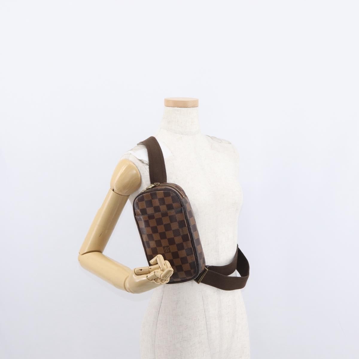 Louis Vuitton Pochette Gange Damier Brown Canvas Clutche & Pouche Bag (Pre-Owned)