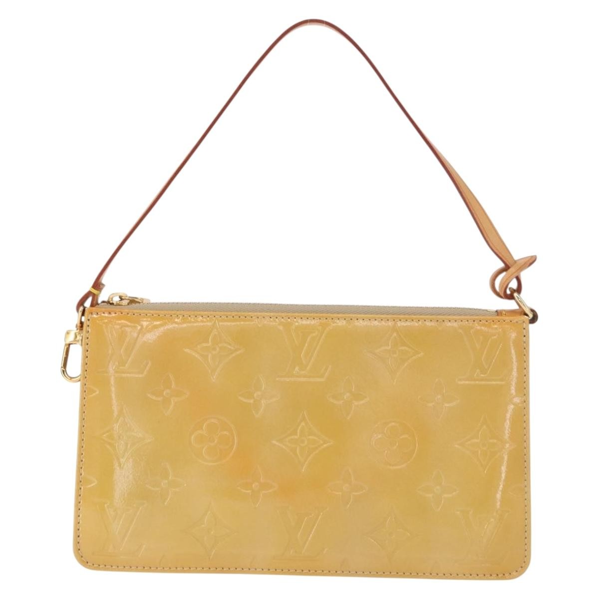 Louis Vuitton Lexington Pochette Patent Leather Beige Patent_Leather Clutche & Pouche Bag (Pre-Owned)