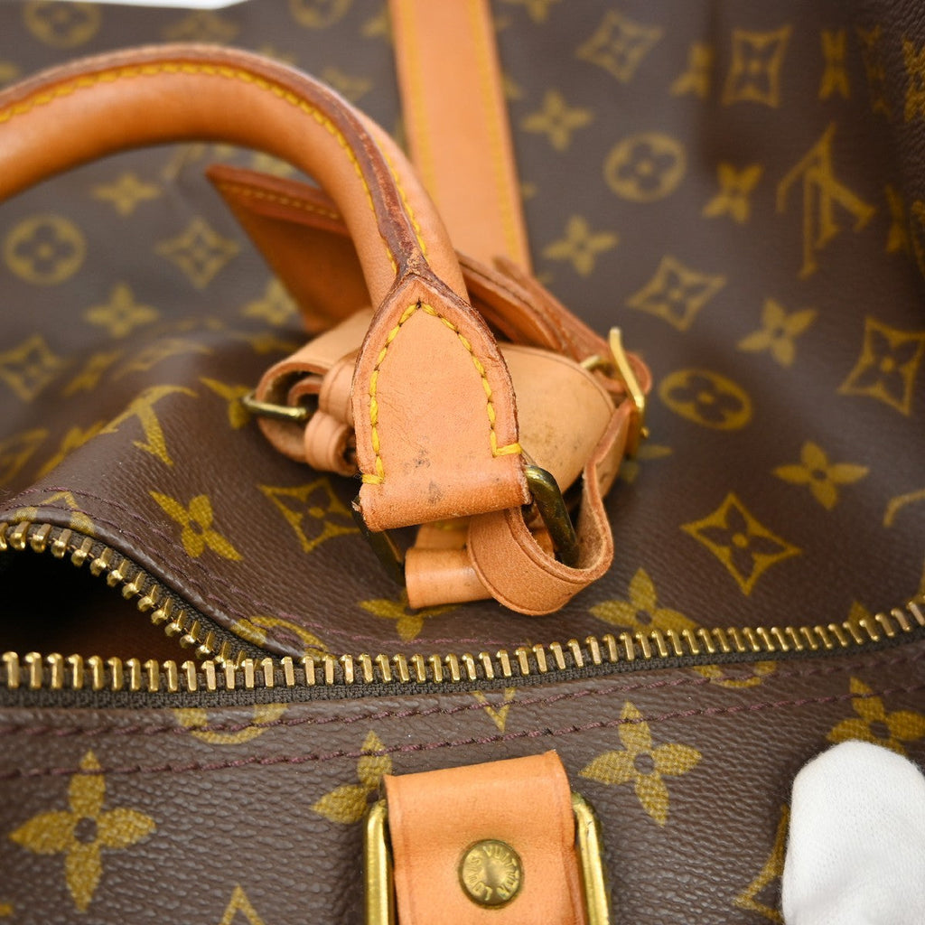 Louis Vuitton Keepall Bag Monogram Canvas Brown Canvas Travel Bag Bag (Pre-Owned)