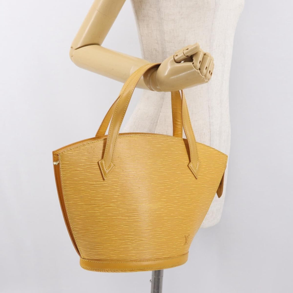 Louis Vuitton Saint Jacques Handbag Epi Leather Yellow Leather Handbag (Pre-Owned)