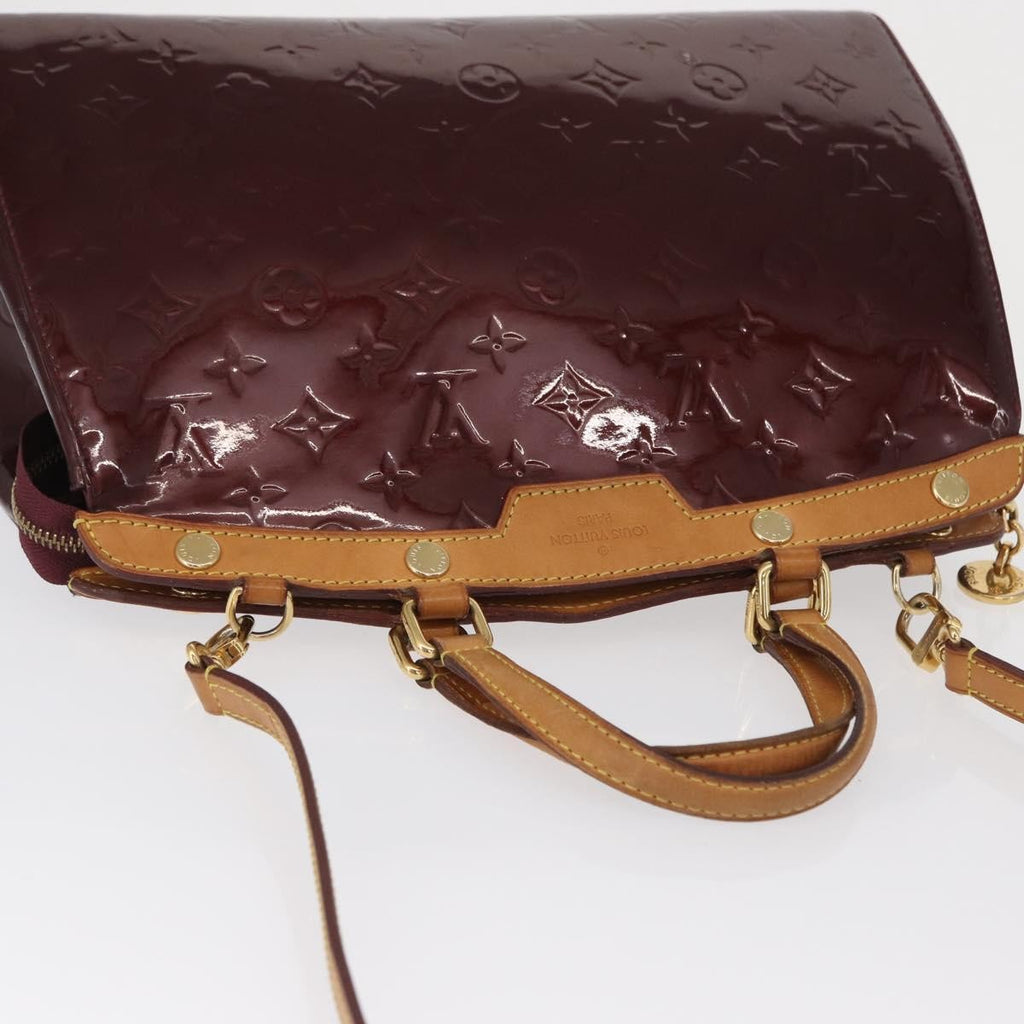 Louis Vuitton Brea Handbag Monogram Vernis Burgundy Patent_Leather Handbag (Pre-Owned)