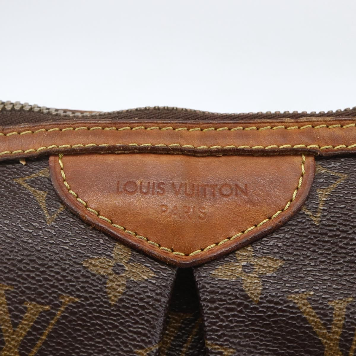 Louis Vuitton Palermo Handbag Monogram Canvas Brown Canvas Tote Bag Bag (Pre-Owned)