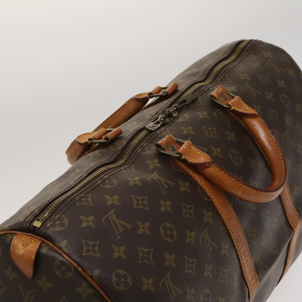 Louis Vuitton Keepall Bag Monogram Canvas Brown Canvas Travel Bag Bag (Pre-Owned)