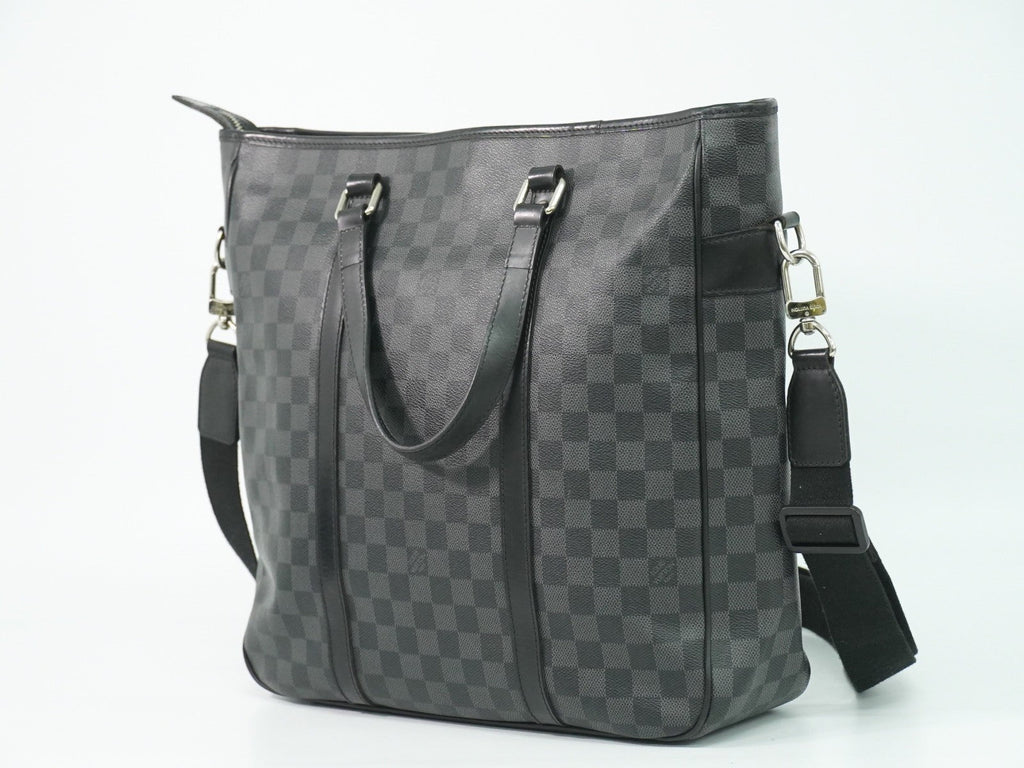 Louis Vuitton Tadao Handbag Damier Graphite Black Canvas Tote Bag Bag (Pre-Owned)
