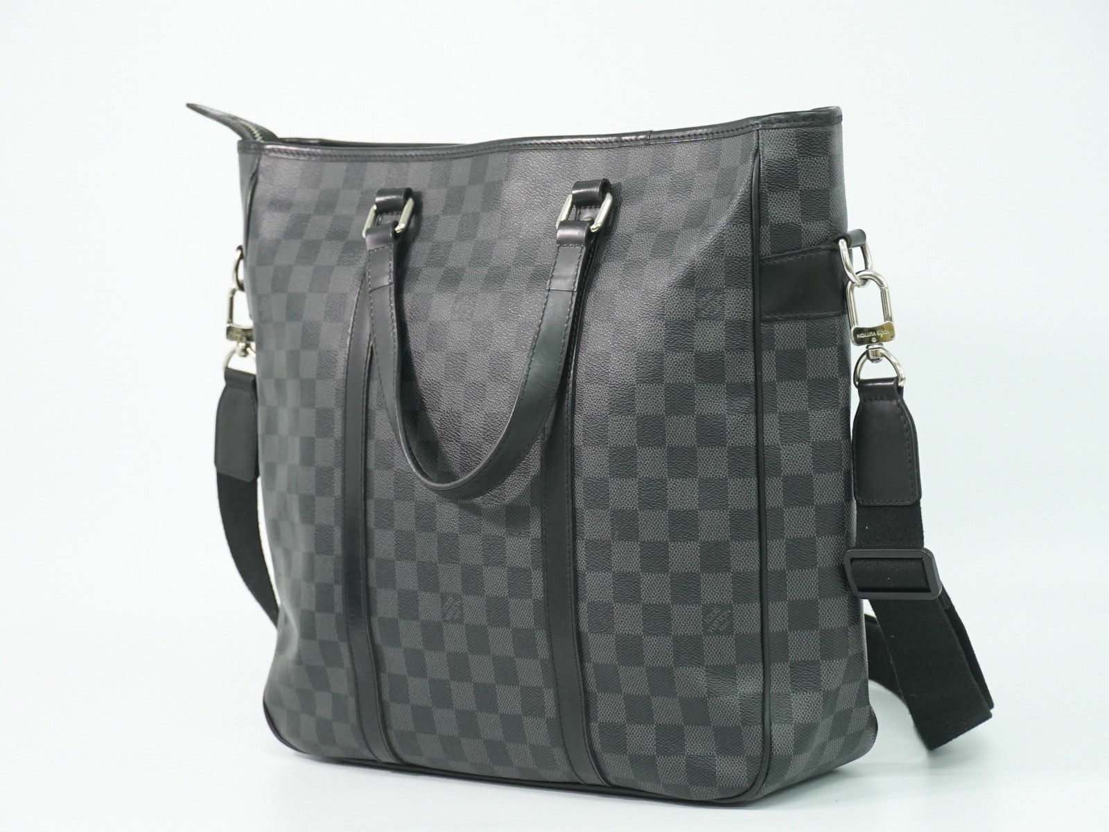 Louis Vuitton Tadao Handbag Damier Graphite Black Canvas Tote Bag Bag (Pre-Owned)