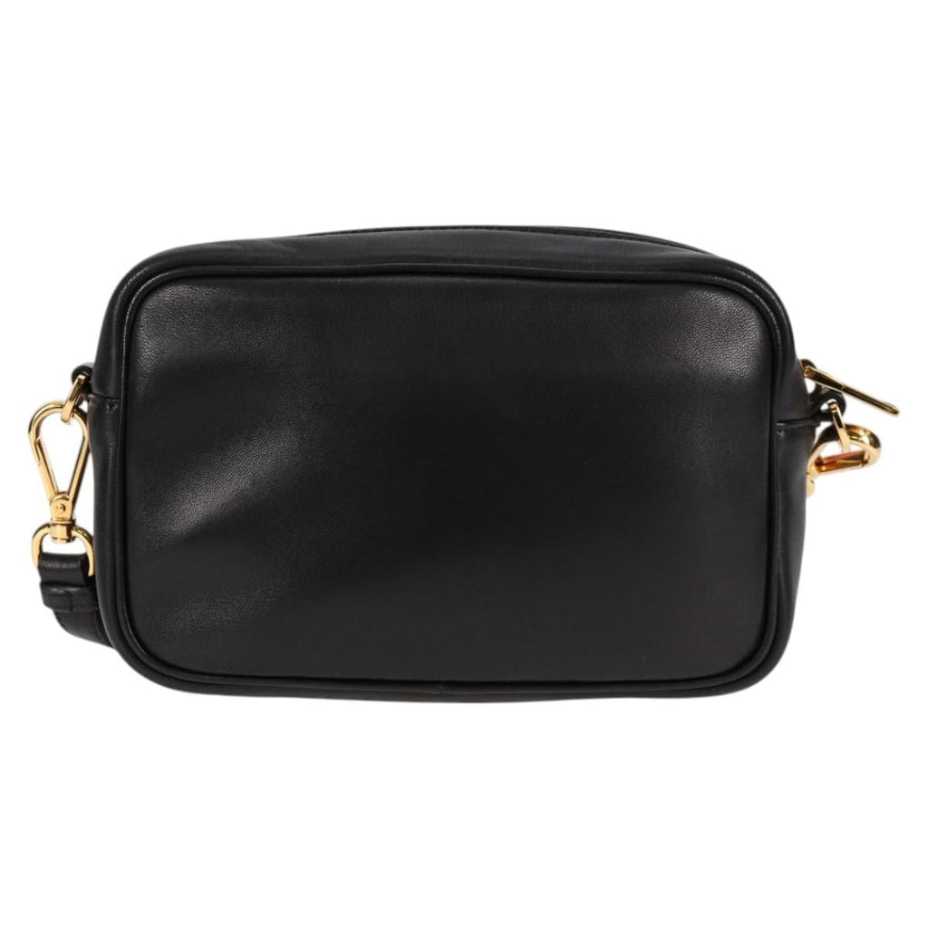 Prada Bow Camera Crossbody Bag Nappa Leather Black Leather Shoulder Bag Bag (Pre-Owned)