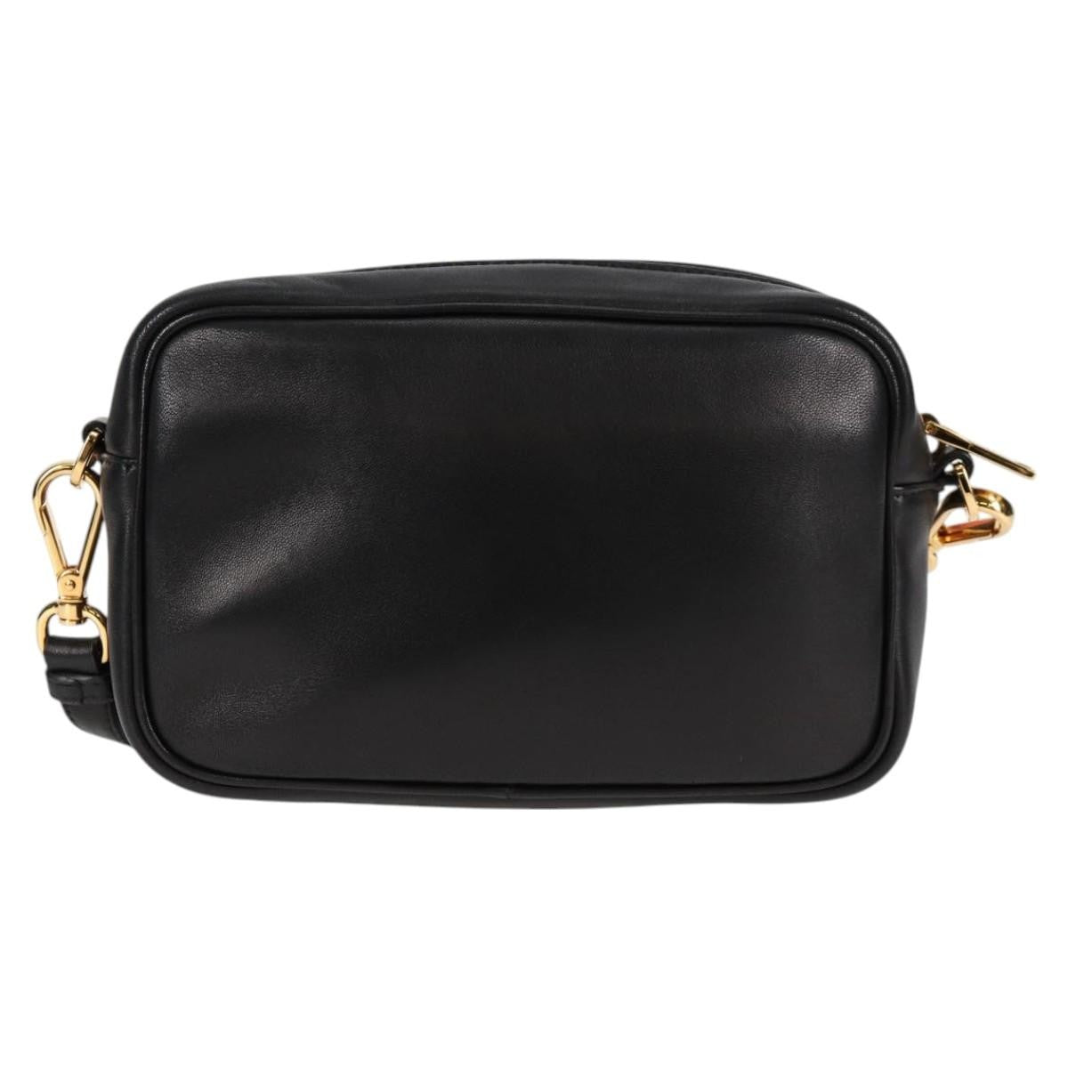 Prada Bow Camera Crossbody Bag Nappa Leather Black Leather Shoulder Bag Bag (Pre-Owned)