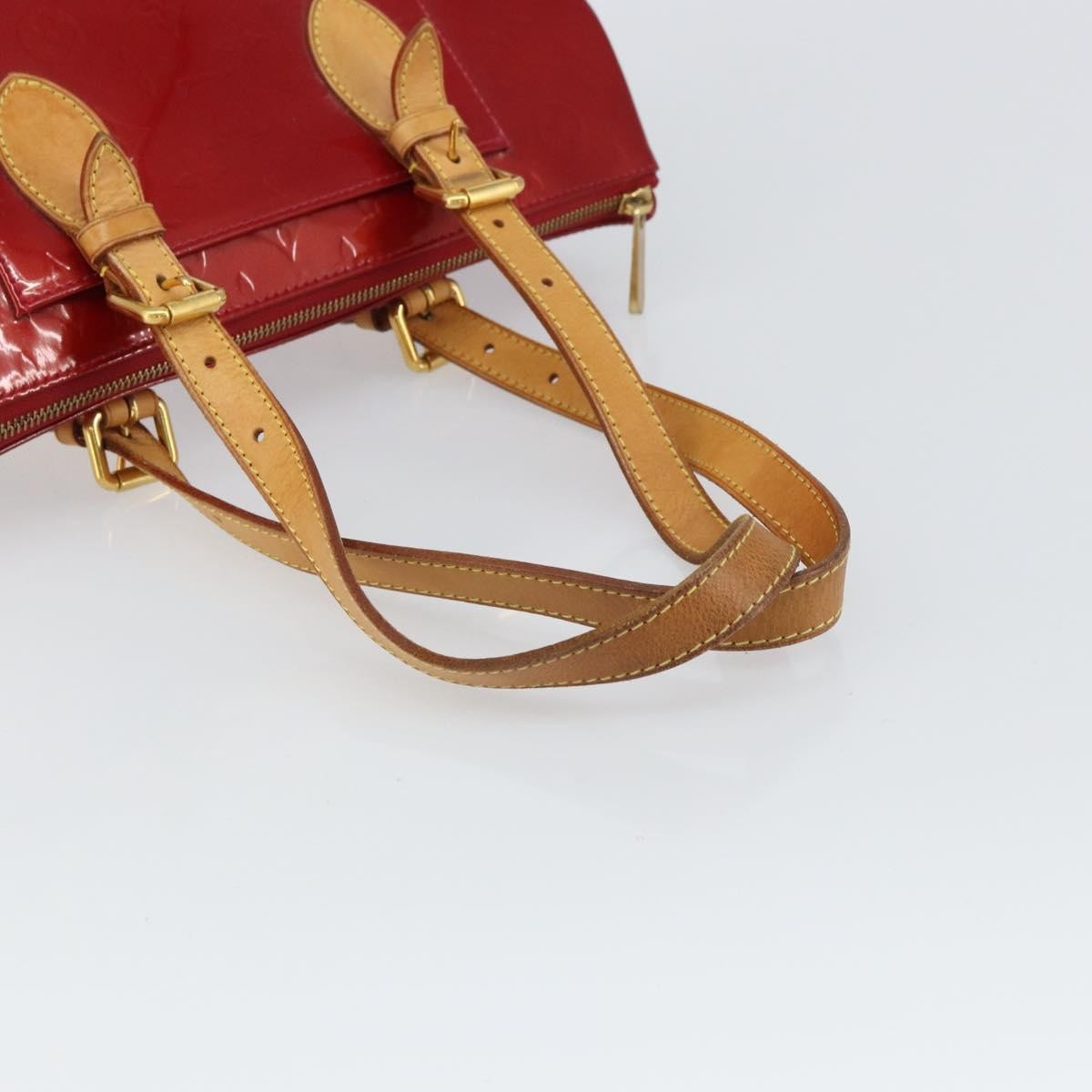 Louis Vuitton Rosewood Avenue Handbag Monogram Vernis Red Patent_Leather Handbag (Pre-Owned)