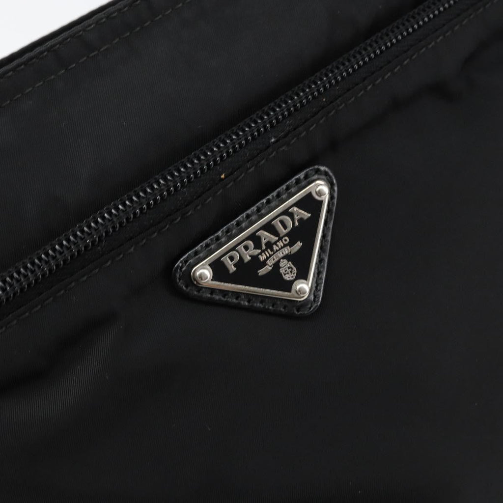 Prada Front Pocket Messenger Bag Tessuto Black Nylon Shoulder Bag Bag (Pre-Owned)