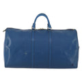 Louis Vuitton Keepall Bag Epi Leather Blue Leather Travel Bag Bag (Pre-Owned)