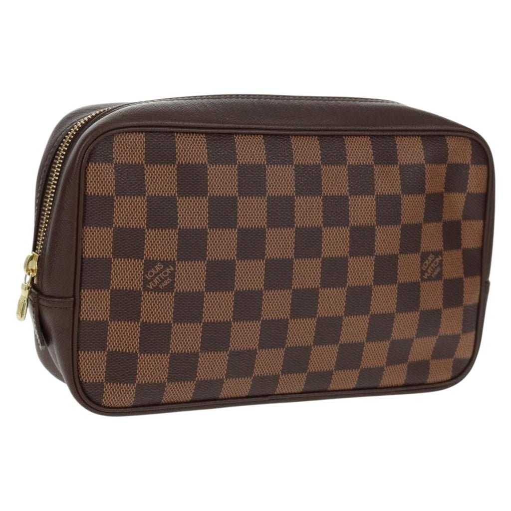 Louis Vuitton Trousse Toilette Damier Canvas Brown Canvas Clutche & Pouche Bag (Pre-Owned)