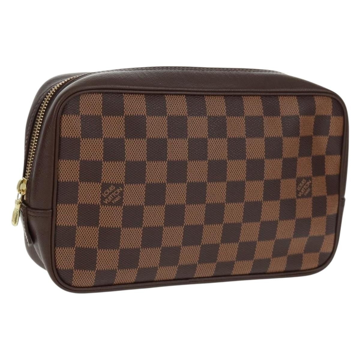 Louis Vuitton Trousse Toilette Damier Canvas Brown Canvas Clutche & Pouche Bag (Pre-Owned)